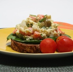 Egg and Vegetable Salad Sandwich