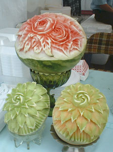 Beautifully Carved Melons