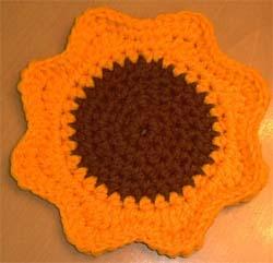 RE: Crocheted Sunflower Potholder