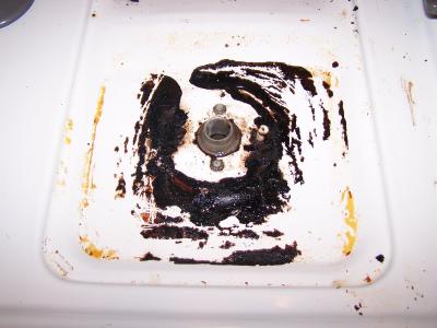 RE: Burned On Food on Gas Stove-top
