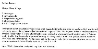 RE: Recipe for Praline Pecan Halves