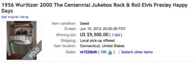 RE: Value of a Vintage Jukebox