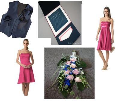 RE: Hot Pink, Blue, and White Wedding Colors