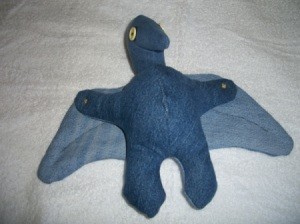 Photo of a Denim Pterodactyl Toy