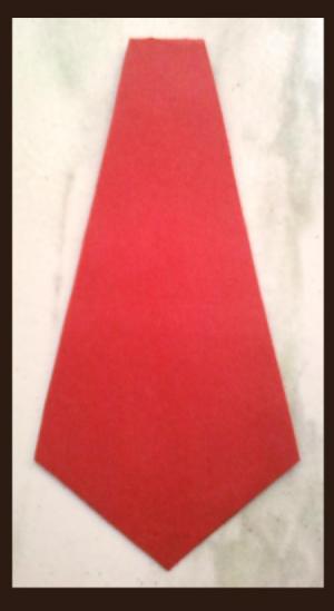 Cut out tie shape