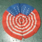 A folded paper shaped into a circle.