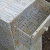 photo looking down at open top drawer after completely decopauged 