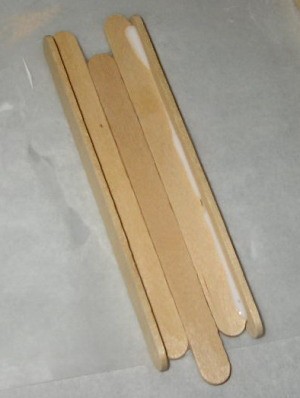 three base sticks with both perpendicular side sticks glued on