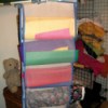 Hanging shoe holder with yarn