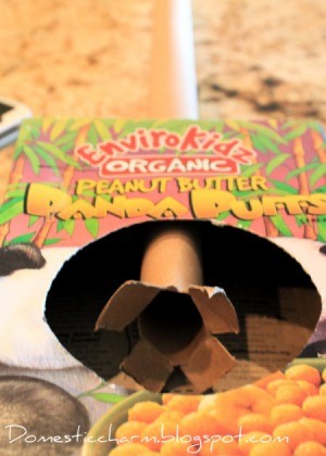 Neck of cereal box guitar
