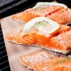 Grilled salmon filets.