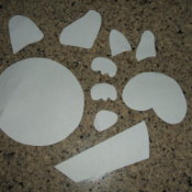 Dog portrait template pieces
