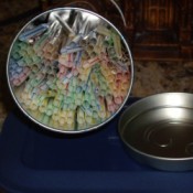 Straws stored in tin