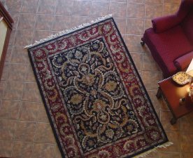 photo of an area rug from above