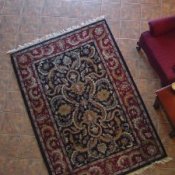 photo of an area rug from above