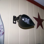 Solar light mounted on interior house wall