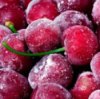 Frozen cherries.
