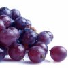 A bunch of red grapes.