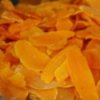 Dried mango strips.