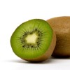 Ripe Kiwifruit Sliced in Half.