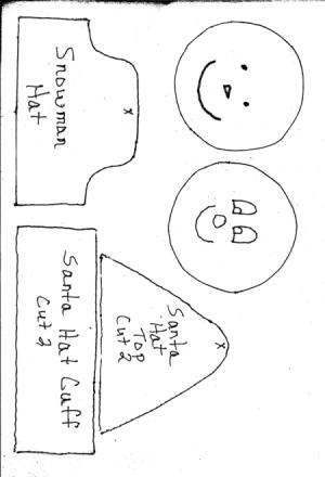 Santa/Snowman Ornament Template