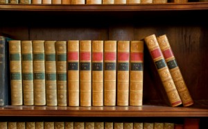 Building Book Shelves, Antique Books on Shelf