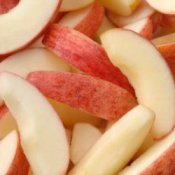 A pile of apple slices.
