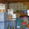Garage Full of Boxes and Clutter