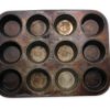 Rusty muffin pan.