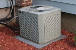 Central Air Conditioner Outside Home