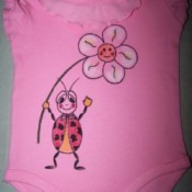Hand-Painted Ladybug Onesie