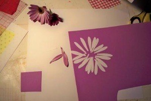 Cut paper petals