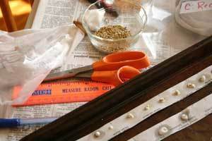 A homemade seed tape.
