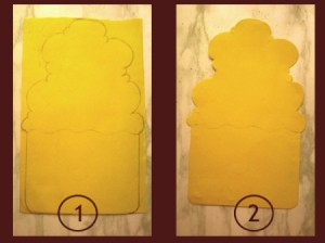 Cupcake Birthday Cake Card Step 1