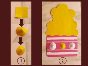 Cupcake Birthday Cake Card Step 4