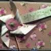 Pretty double sided paper pinwheel card.