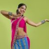 Woman in a Bollywood costume.