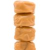 Stack of caramel candies.