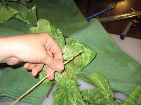 Wrapping Leaves on Wire