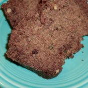 Slices of zucchini nut bread.