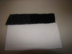 Piece #2 lying on #1 right sides together, prior to sewing.