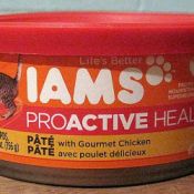 Bean dip lid on cat food can