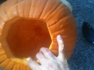 Cleaned out pumpkin