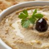 Photo of homemade hummus.