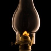 Photo of an oil lamp.