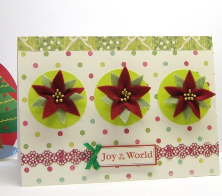 Felt Poinsettias Card
