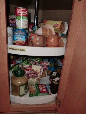 Before picture of cabinet.