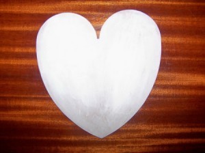 White Wooden Heart