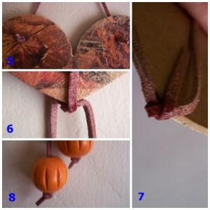 Step by step photos for Thanksgiving Heart Decoration  Craft