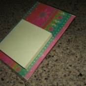 Post it Notes attached to acrylic frame